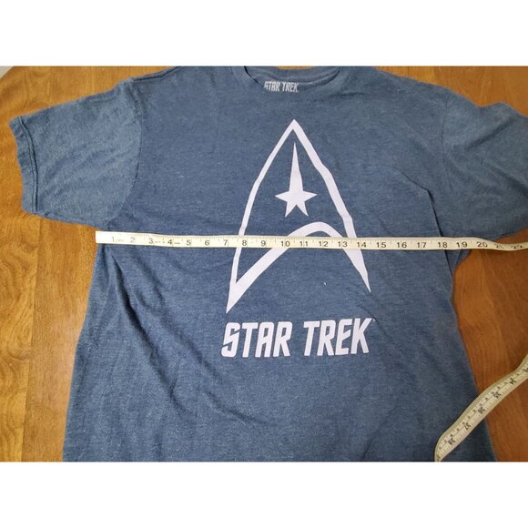 Star Trek T-Shirt Large Blue Cotton/Polyester Blend - Picture 5 of 8
